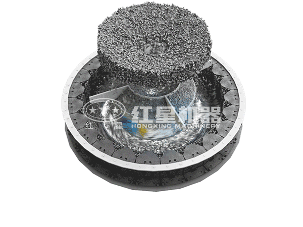 HVI整形制砂機(jī)處理物料示意圖 HVI整形制砂機(jī)處理物料示意圖