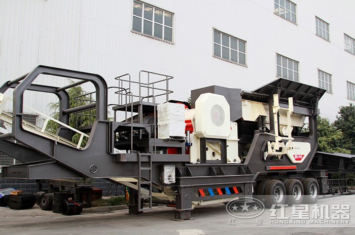 搭載顎式破碎機的輪胎式碎石機 搭載顎式破碎機的輪胎式碎石機