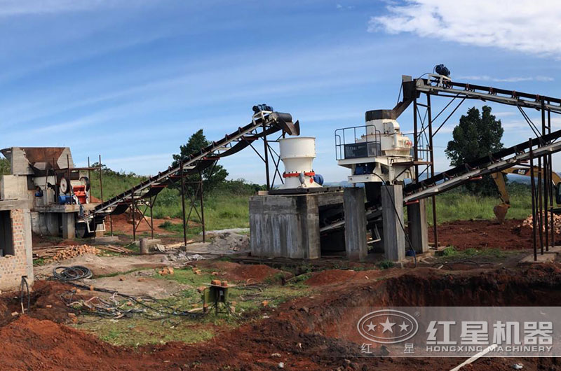 圓錐破碎機生產(chǎn)現(xiàn)場